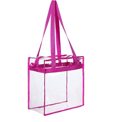 Nenhuma Decoração Saco de PVC transparente com fecho de fecho e correia ajustável