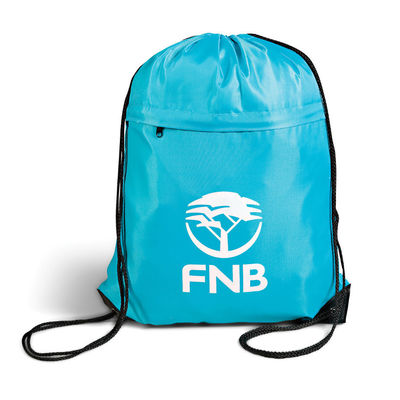 OEM/ODM Aceitação Logotipo personalizado Mochila de poliéster com cordas para viagens e esportes