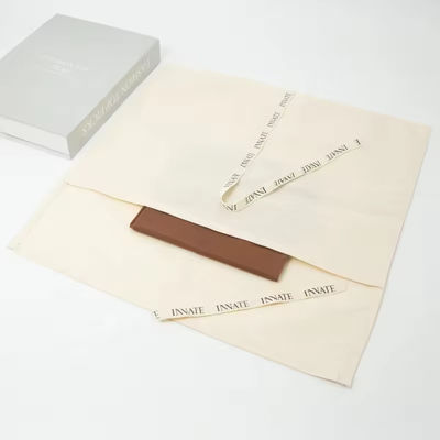 Saco de maquiagem de luxo cosmético de algodão reciclável com gravador de logotipo personalizado