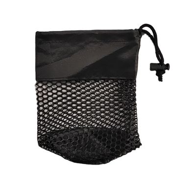 Logotipo personalizado Rede de armazenamento de malha de nylon pequena Saco de bolso de corda para levar óculos de sol