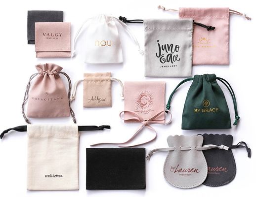 Embalagem de joias Bolsas de tipo de exibição com cor personalizada e personalização do logotipo