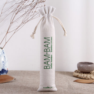Bolsa de presente de cordel de logotipo personalizado para a vida diária Bolsa de linho de lona ecologicamente impressa Embalagem