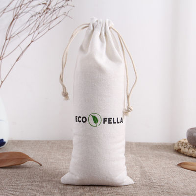 Bolsa de presente de cordel de logotipo personalizado para a vida diária Bolsa de linho de lona ecologicamente impressa Embalagem
