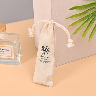 Bolsa de presente de cordel de logotipo personalizado para a vida diária Bolsa de linho de lona ecologicamente impressa Embalagem