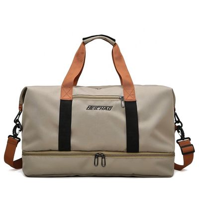 Logotipo personalizado aceito Sport Gym Travel Duffle Bag Waterproof Canvas Polyester Bags