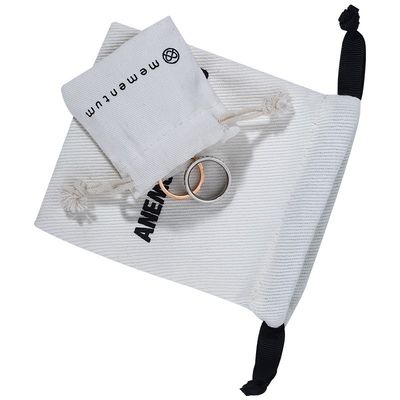Saco de cordas de algodão de muselina personalizado com fita para solução de embalagem de jóias