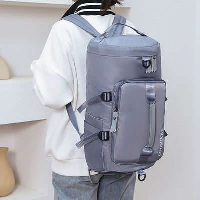 Logotipo personalizado Imprimir Mochila de viagem grande unisex para caminhadas Esportes ao ar livre Carry On Bag