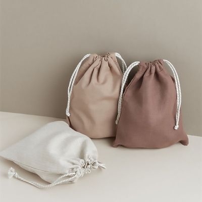 Bolsa de algodão personalizada colorida customizada com loop suave para resistência ao pó