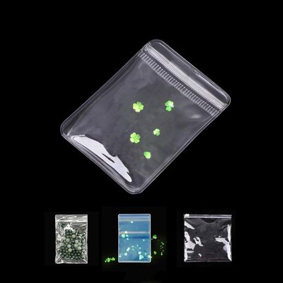 Bolsa de embalagem de bijuterias de fecho de fechadura personalizada PVC transparente Mini Bolsa de fechadura com logotipo reutilizável