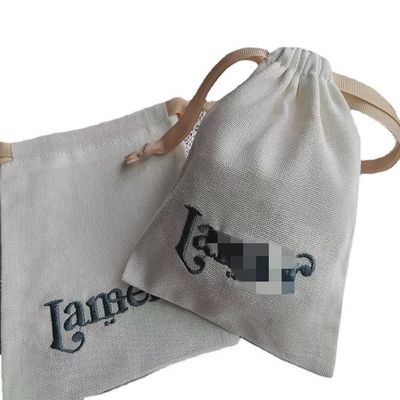 Saco de cordas de juto de linho perfeito para jóias e armazenamento digital reutilizável