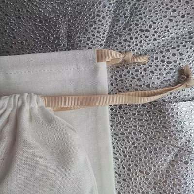 Saco de cordas de juto de linho perfeito para jóias e armazenamento digital reutilizável