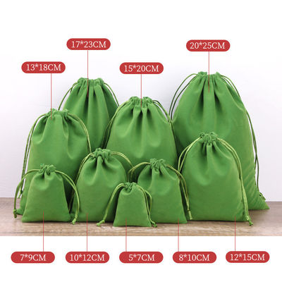 Bolsas coloridas de cordas de veludo para embalagem e exibição de jóias personalizadas