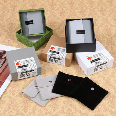 Imprimir Logotipo Bijuterias Embalagem Microfibra Bolsa de Botão Snap com Insert Pad/Card