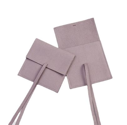 OEM/ODM Aceitável Bolsas de jóias de microfibra de camarão estilo luxuoso para logotipo personalizado