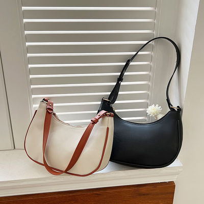 Saco de compras de irmã suave para mulheres Saco de ombro de cor sólida