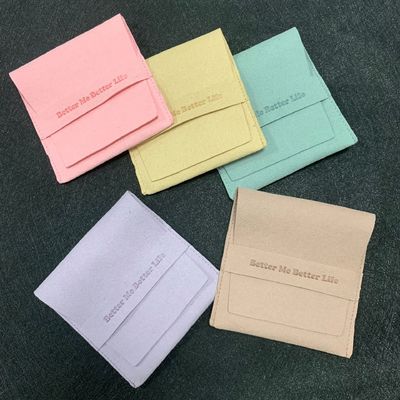 Bolsa de jóias personalizada para brincos OEM Bolsa de presente de jóias de microfibra