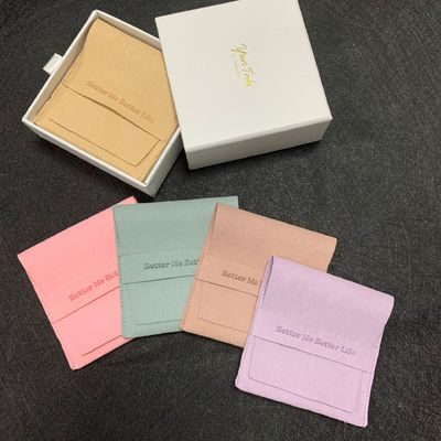 Bolsa de jóias personalizada para brincos OEM Bolsa de presente de jóias de microfibra