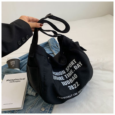 Material de revestimento de poliéster Saco de lona de um ombro para mulheres