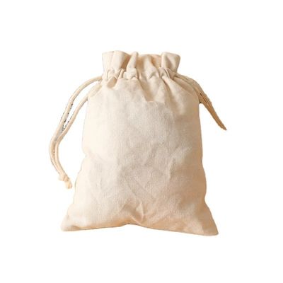 Saco de cordas de algodão com logotipo personalizado para embalagens ecológicas reutilizáveis em tamanho pequeno