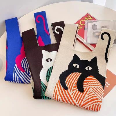 Logotipo manipulado Logotipo personalizado Popular Mulheres Bolsa de compras Bolsa de mão personalizada Bolsa tecida de poliéster Min