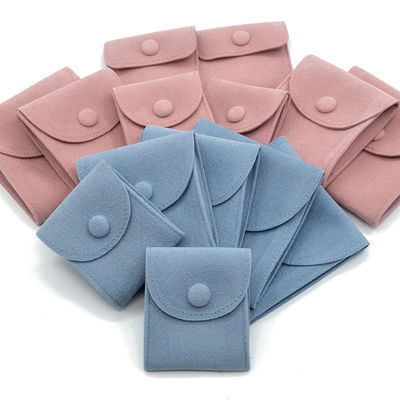Embalagem de pulseira personalizada Bolsa de jóias Envelope de presente Bolsa de microfibra Logotipo personalizado