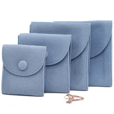 Embalagem de pulseira personalizada Bolsa de jóias Envelope de presente Bolsa de microfibra Logotipo personalizado