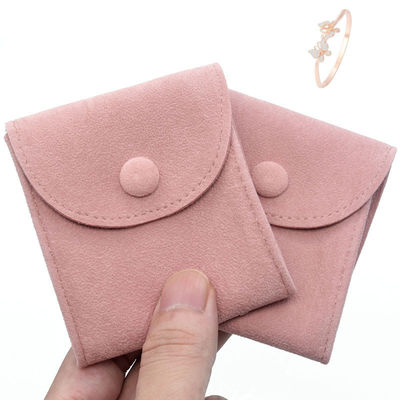 Embalagem de pulseira personalizada Bolsa de jóias Envelope de presente Bolsa de microfibra Logotipo personalizado