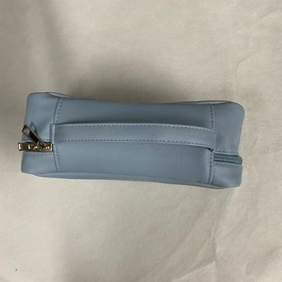 Bolsa de maquiagem grande à moda Bolsa de higiene de couro à prova d'água Bolsa de maquiagem grande plana bolso interno portátil Bolsa cosmética personalizada para mulheres