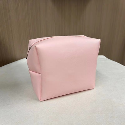 Imprimir padrão PU impermeável Ziplock Cosmético Saco de maquiagem Bolsa em Custom cor rosa doces