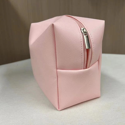 Imprimir padrão PU impermeável Ziplock Cosmético Saco de maquiagem Bolsa em Custom cor rosa doces