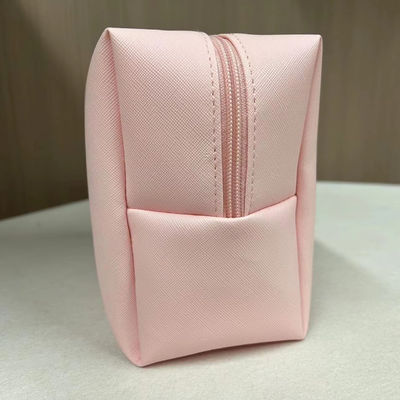 Imprimir padrão PU impermeável Ziplock Cosmético Saco de maquiagem Bolsa em Custom cor rosa doces