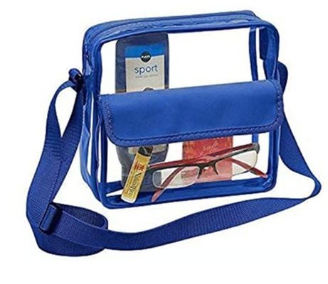 Logotipo personalizado Logotipo claro vermelho DST Estádio Crossbody Messenger Saco com Faixa de Bordado Tecido