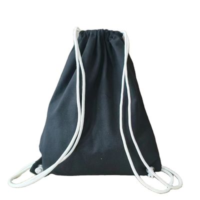 Logotipo personalizado Padrão de algodão de lona de corda traseira Mochila para sapatos de basquete