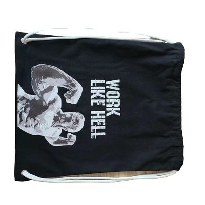 Logotipo personalizado Padrão de algodão de lona de corda traseira Mochila para sapatos de basquete