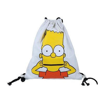 Logotipo personalizado Padrão de algodão de lona de corda traseira Mochila para sapatos de basquete