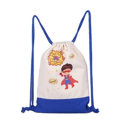 Logotipo personalizado Padrão de algodão de lona de corda traseira Mochila para sapatos de basquete