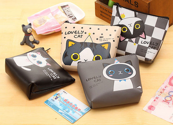 Cores personalizadas Sensor de som à prova d'água Armazenamento de Moedas de Plástico Bolsa para Chave de Gato