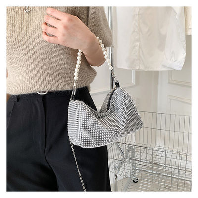 Pequena bolsa Bling Diamond Crossbody com padrão Leopard e o mais novo estilo de moda