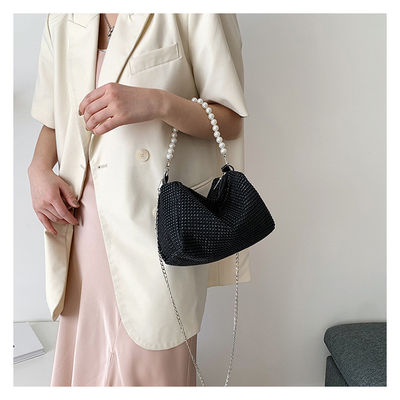 Pequena bolsa Bling Diamond Crossbody com padrão Leopard e o mais novo estilo de moda