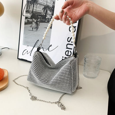 Pequena bolsa Bling Diamond Crossbody com padrão Leopard e o mais novo estilo de moda