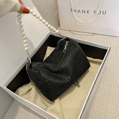 Pequena bolsa Bling Diamond Crossbody com padrão Leopard e o mais novo estilo de moda