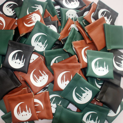 Bolsa de moedas de couro compacto para muçulmanos cor personalizada material de couro genuíno