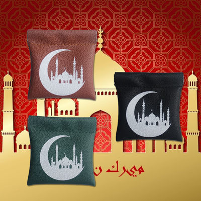 Bolsa de moedas de couro compacto para muçulmanos cor personalizada material de couro genuíno