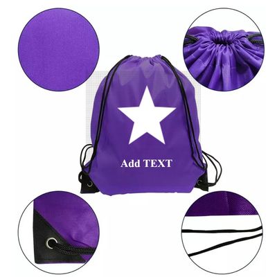 Sacos de cordas de algodão de cores personalizadas para esportes e atividades ao ar livre