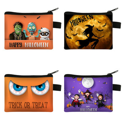 2024 Halloween Cartoon Purse Carteira portátil infantil Pequena Carteira com desenho impresso