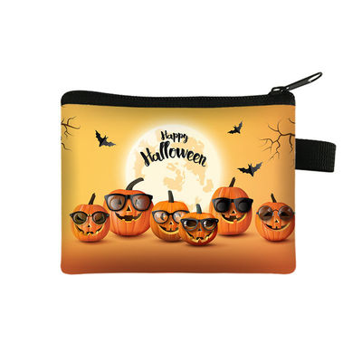 2024 Halloween Cartoon Purse Carteira portátil infantil Pequena Carteira com desenho impresso