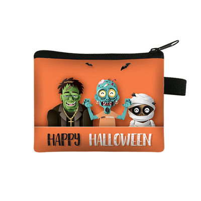2024 Halloween Cartoon Purse Carteira portátil infantil Pequena Carteira com desenho impresso