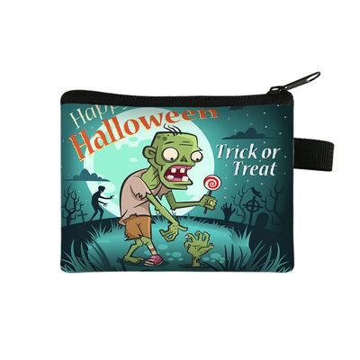 2024 Halloween Cartoon Purse Carteira portátil infantil Pequena Carteira com desenho impresso