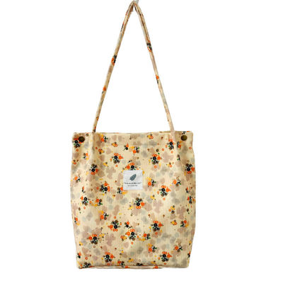 Saco de corduroy com fechamento aberto perfeito para escritório de mulheres, escolas, compras e viagens