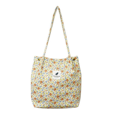 Saco de corduroy com fechamento aberto perfeito para escritório de mulheres, escolas, compras e viagens